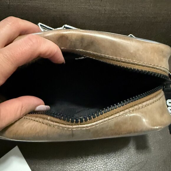 UGG JANEY II CLEAR CALF HAIR CROSSBODY CAMERA BAG Animal Print Brown Black - Picture 14 of 16